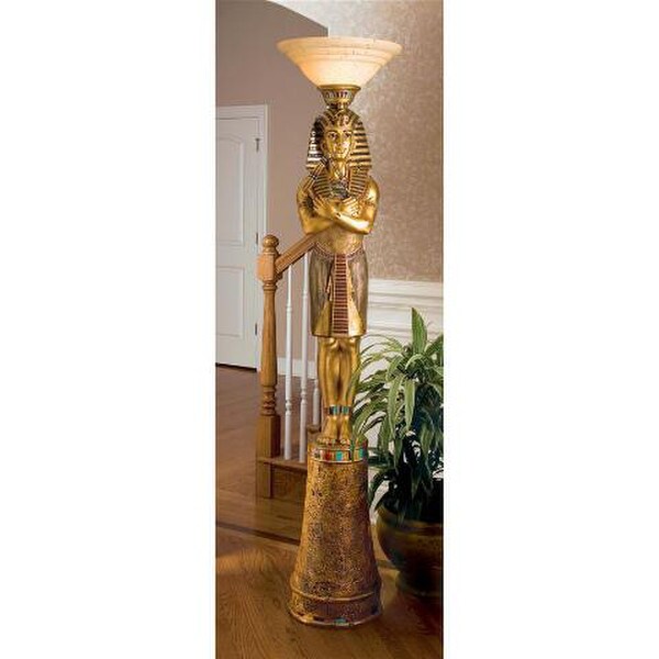 King Tut Sculptural Floor Lamp Decorative Egyptian Artwork Statuary